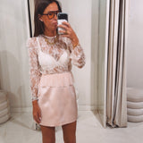 EMMA LIGHT PINK LACE BLOUSE