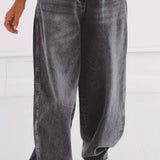 DARK GREY BALLOON JEANS A3394