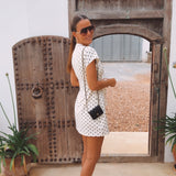 CATALINA ECRU POLKADOTS DRESS