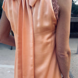 PRE-ORDER MOON OVER MARRAKESH PEACH HALTER DRESS - PS THE LABEL