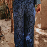 AY CARAMBA DARK BLUE LACE PANTS