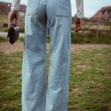 DIAMOND LIGHT BLUE WIDE LEG JEANS A3730
