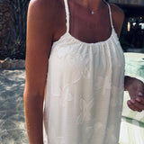 NAVARA ECRU FLOWER DRESS