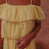 NOUR YELLOW LAYER DRESS