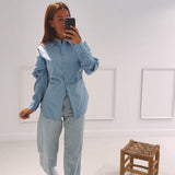 SISKA BLUE BLOUSE