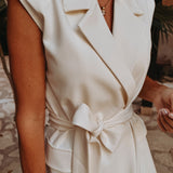 DORADITA ECRU BLAZER DRESS