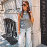 ZADIE GREY CHECKERED TOP