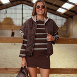 CASSIDIE BROWN PUFFER JACKET