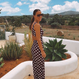 VERANIA BURGUNDY POLKADOTS DRESS