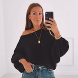 FORRESTINE BLACK KNITTED PULLOVER