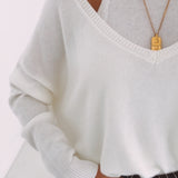 ESTER ECRU CUT-OUT PULLOVER