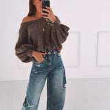 FORRESTINE TAUPE KNITTED PULLOVER