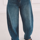DARK BLUE BALLOON JEANS A3457