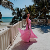 NABILA ALLURE PINK ONE SHOULDER DRESS