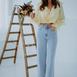 FAELINA YELLOW RUFFLE BLOUSE