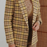 IMARA YELLOW/BEIGE CHECKERED BLAZER