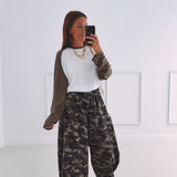 ZAHRA KHAKI ARMY BALLOON PANTS