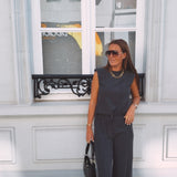 DANIKA DARK GREY TWO-PIECE SET