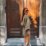 YSOLDE KHAKI STRIPED BLOUSE