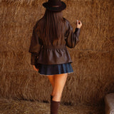 STORMY BROWN LEATHER JACKET