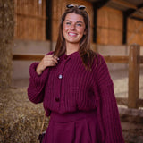 ROMILLY BURGUNDY PLISSE SKORT