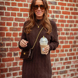 MARNIE BROWN CABLE DRESS