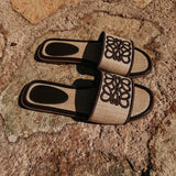 DUNA DARK BROWN TULUM SLIPPERS
