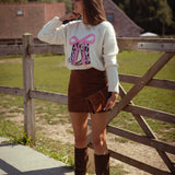 COWBOY BOOTS ECRU PULLOVER