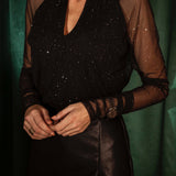 GALAXY SHINE BLACK RHINESTONE BODY