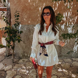 SALVAJE WHITE BLOUSE DRESS