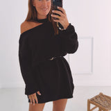 SABINE BLACK CUT-OUT DRESS