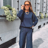 XANTHE DARK BLUE MUSTHAVE SWEATER