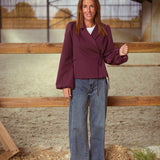 DELLA-RAE BORDEAUX WRAP BLAZER