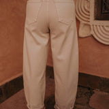ECRU BALLOON JEANS 9111-6
