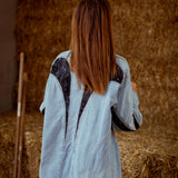 ORLANDO BLUE DENIM LACE JACKET DRESS