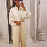 CYBELLE LIGHT YELLOW FLOWER BLOUSE