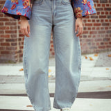 LIGHT BLUE BALLOON JEANS A3867