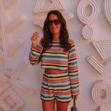 RAWANE MULTICOLOR STRIPED TWO-PIECE SET