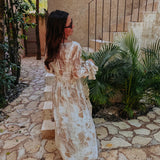 AMBAR BEIGE TIE DYE KIMONO