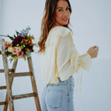 FAELINA YELLOW RUFFLE BLOUSE