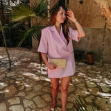 TIZARA LIGHT PINK SHORTSLEEVE BLAZER