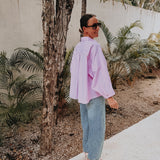 CIELO PINK STRIPED BLOUSE
