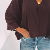 KAREN BROWN V-NECK SWEATER
