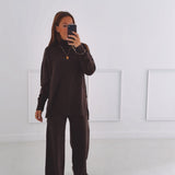 WYNDI BROWN COMFY TWO-PIECE SET