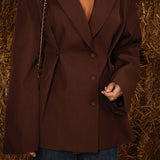 PYRISSA BROWN BLAZER