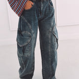 BLUE HEART BALLOON JEANS A5264