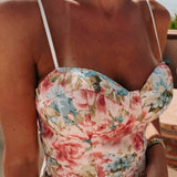 CHOUROUK WHITE FLOWER DRESS