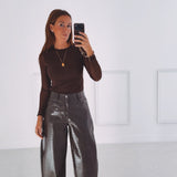 XANTHIA BROWN LONGSLEEVE SHIRT
