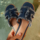 DRIFT AWAY DARK BLUE DENIM SLIPPERS