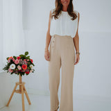 PATRICIA WHITE/BEIGE JUMPSUIT